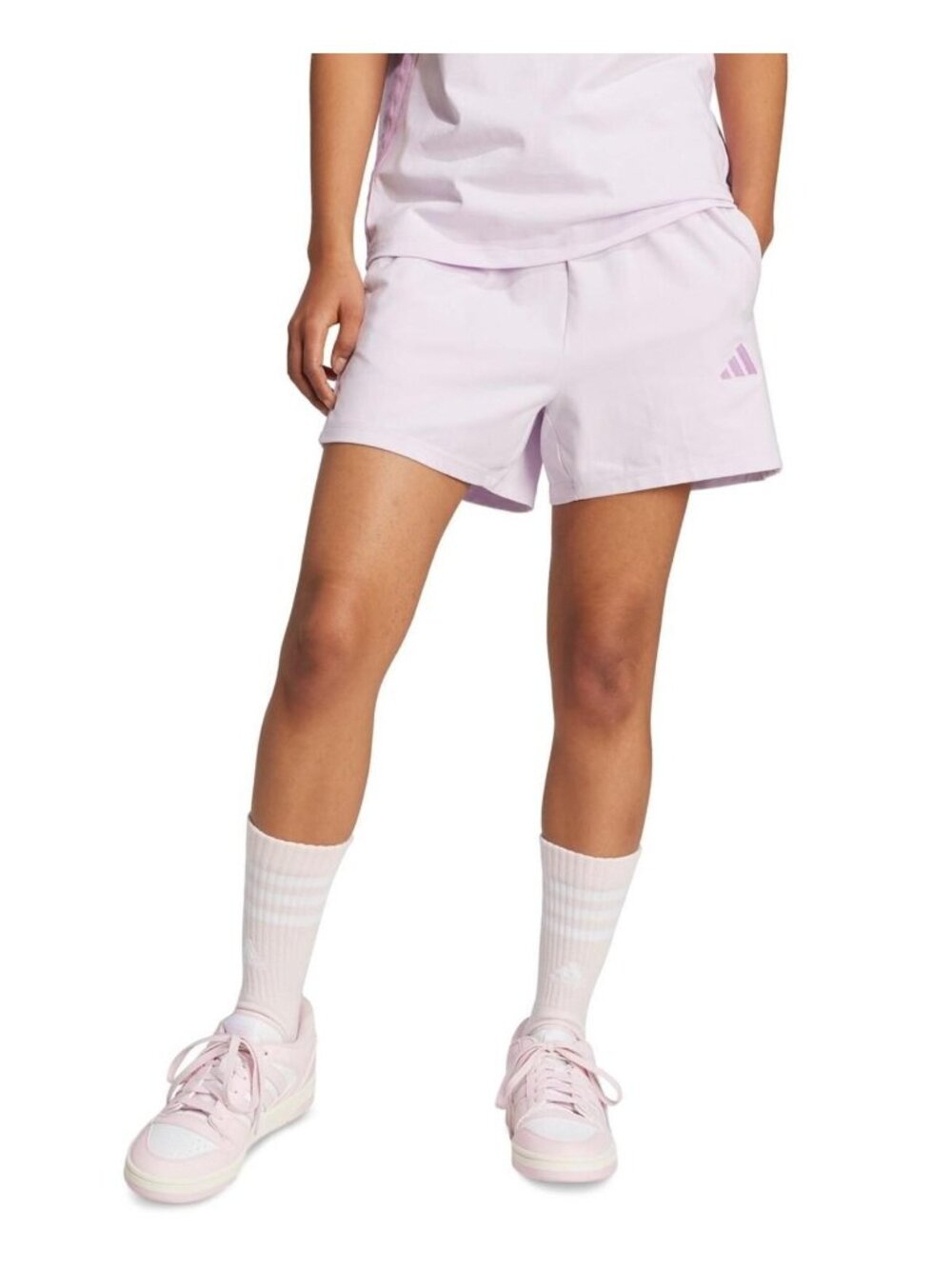 Adidas Womens Essential Drawstring Pull-on Shorts - Ice Lavender - XL - NWT